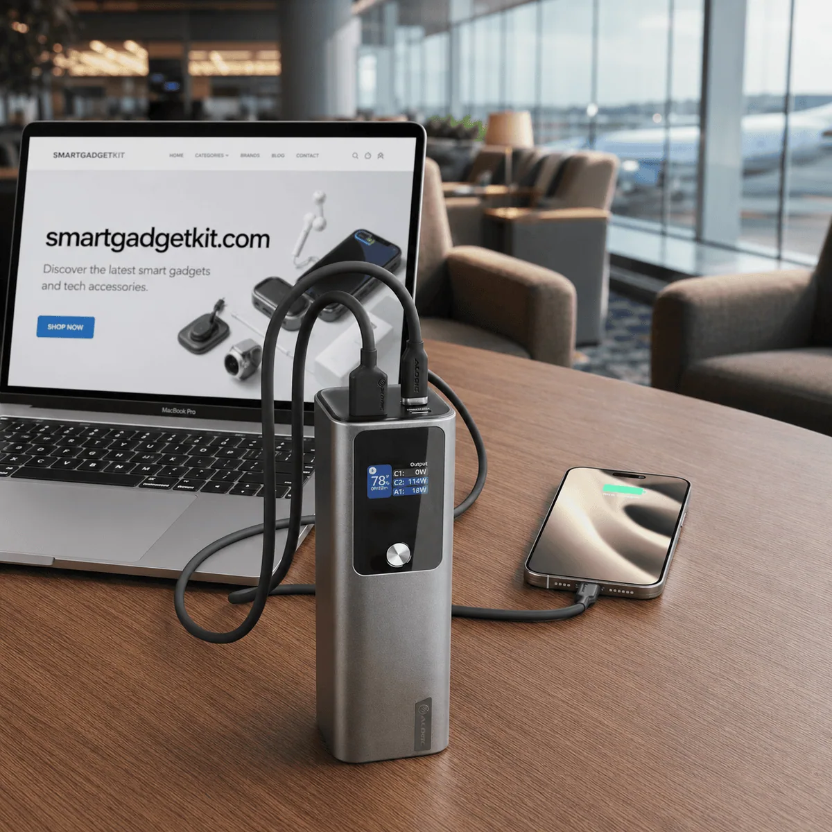 ALOGIC Ark 27,000mAh 140W power bank for travel
