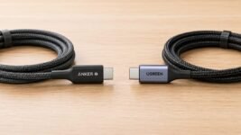 Anker vs UGREEN 240W cable: Anker Zolo and UGREEN connectors face to face on a desk