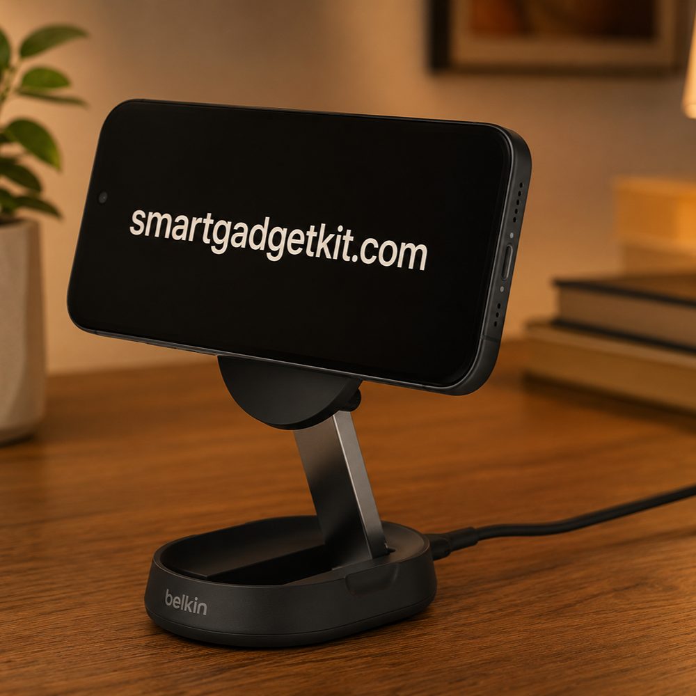 Belkin BoostCharge Pro Convertible Qi wireless charger stand, Qi2 15W