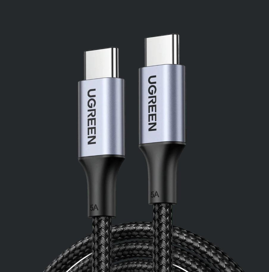 UGREEN 100W braided USB-C cable in a 2m length with built-in e-marker, our best long cable pick