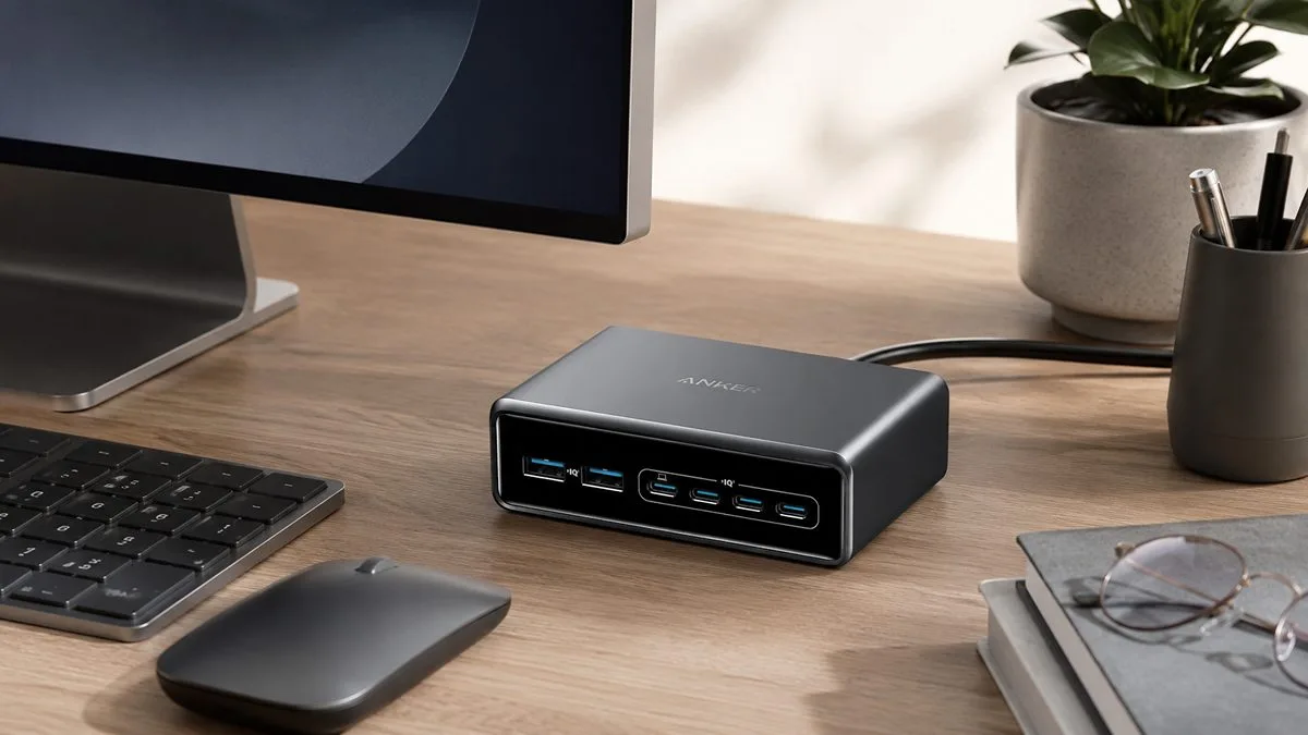 Best usb c and usb a charger 2026 winner, Anker Prime 200W 6-port charging station