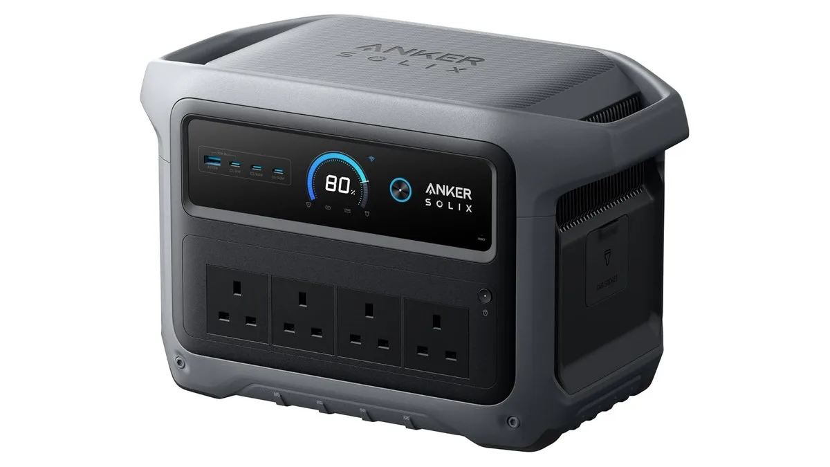 Anker SOLIX C1000 Gen 2 power station recharging from the mains