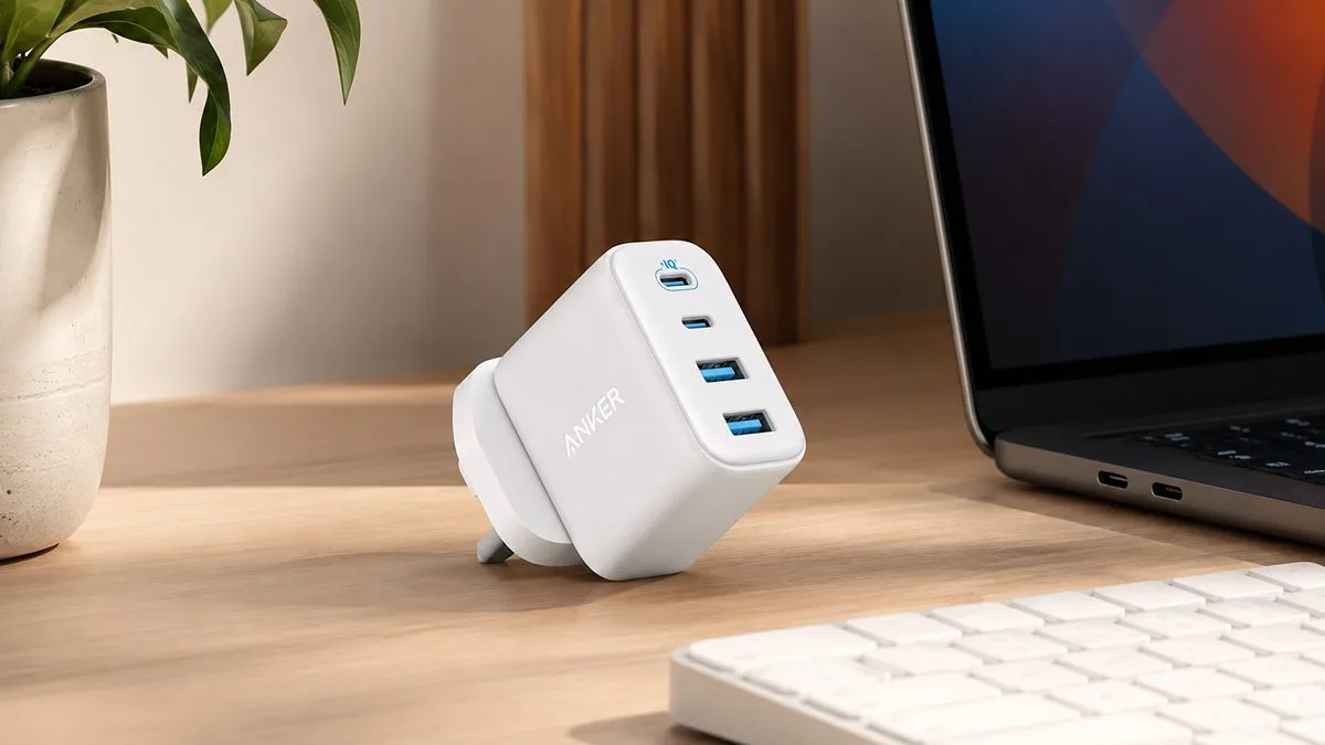 Anker Zolo 50W charger with two USB-C and two USB-A ports