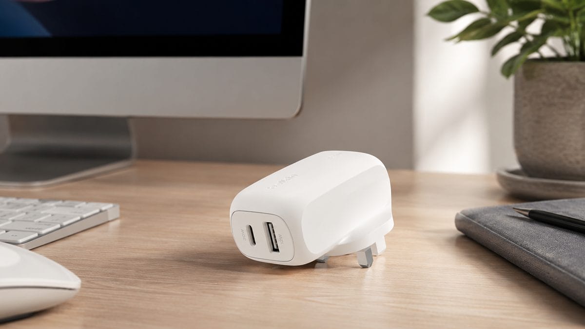 Belkin BoostCharge 42W dual wall charger with one USB-C and one USB-A port