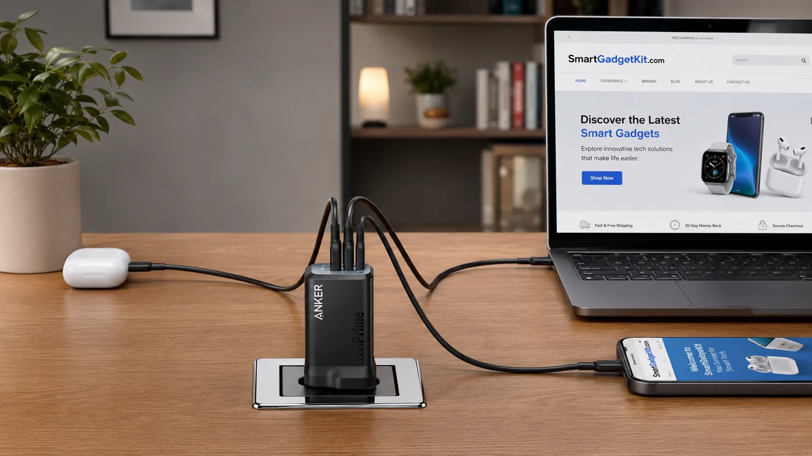 Anker Prime 100W GaN 3-port USB-C charger