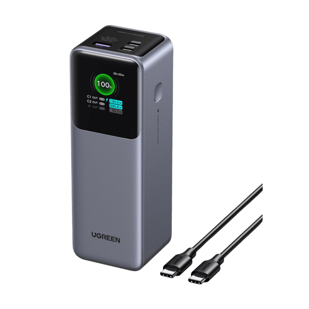 UGREEN Nexode 25000mAh 200W power bank with smart TFT display
