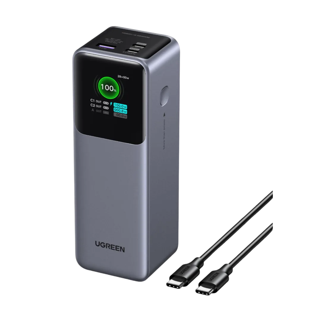 UGREEN Nexode 25000mAh 200W power bank with smart TFT display