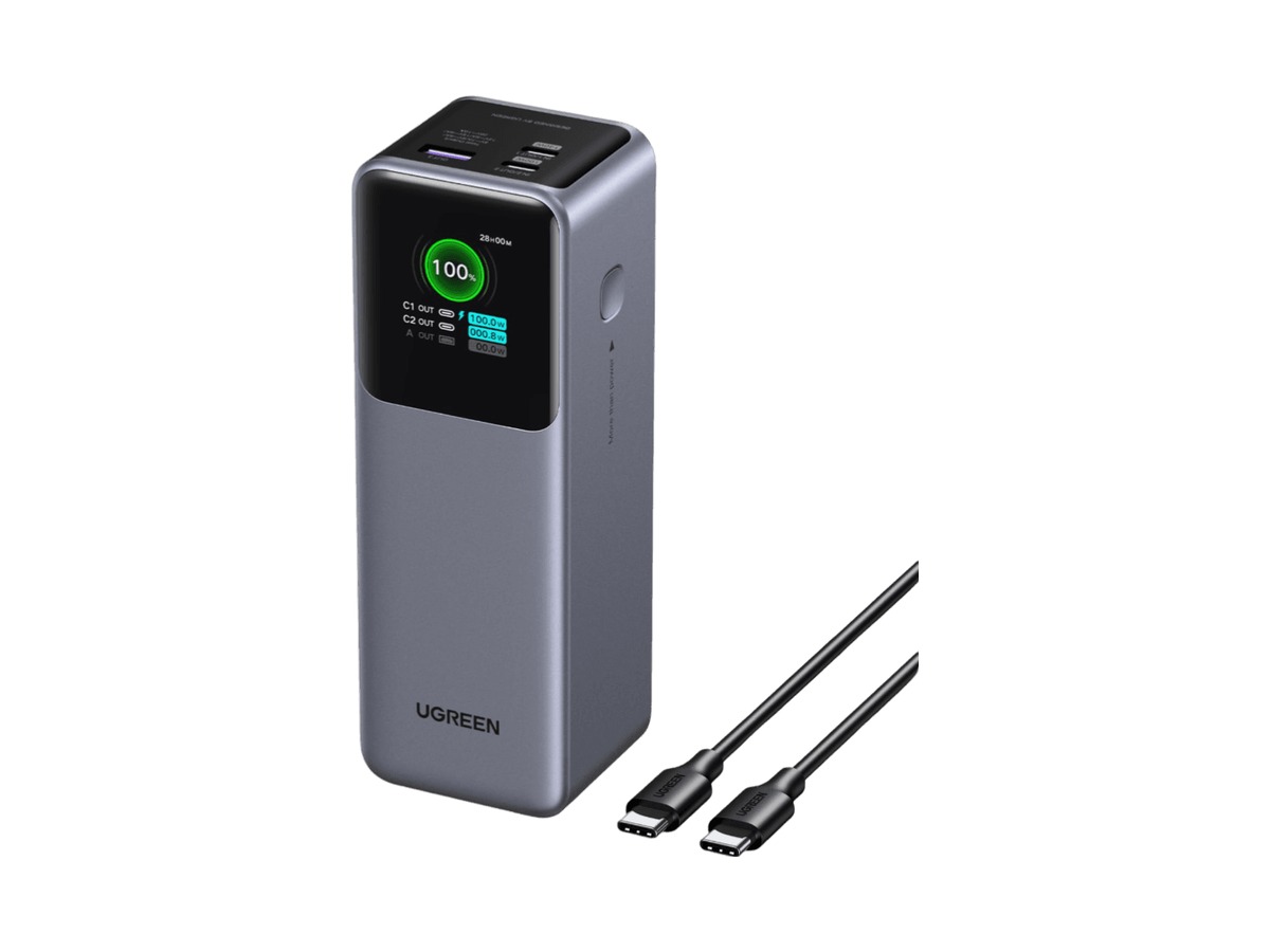 UGREEN Nexode 25000mAh 200W power bank with smart TFT display